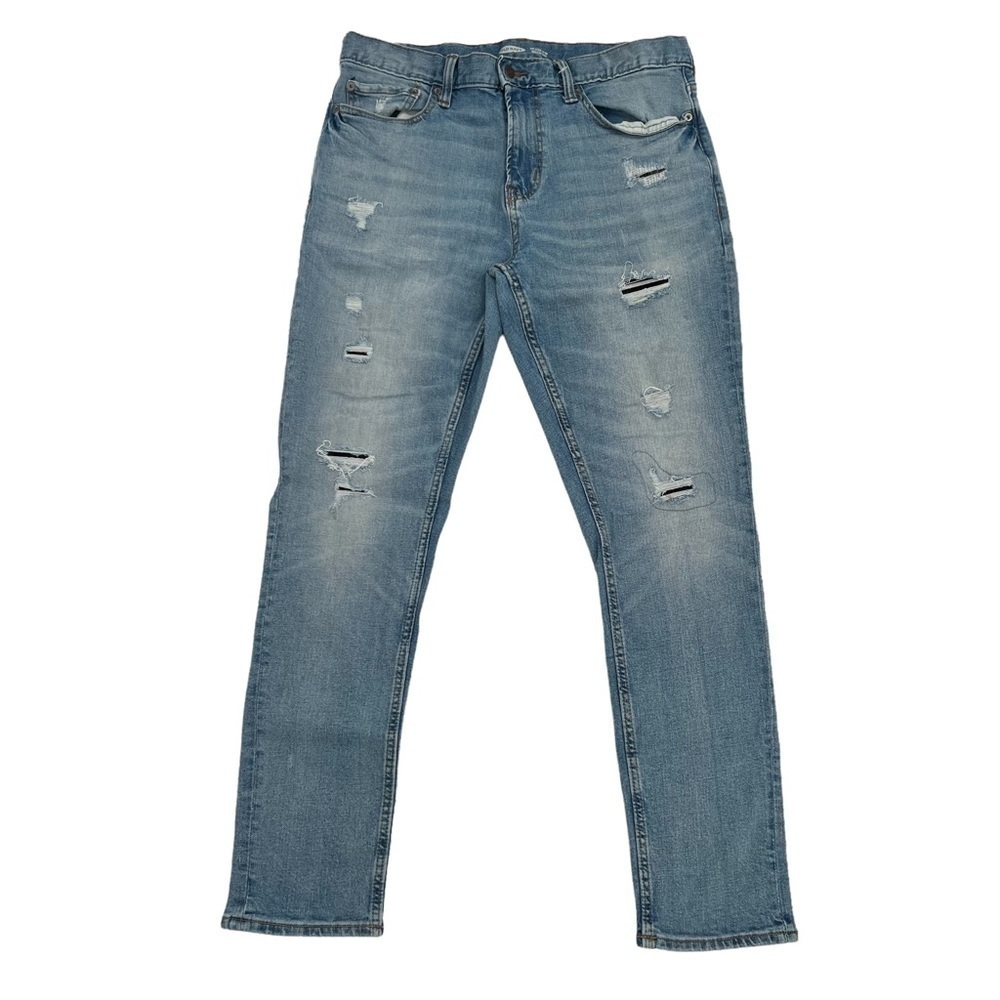 Old Navy Relaxed Slim Built In Flex Distressed Jeans Size 34 x 32 Men's